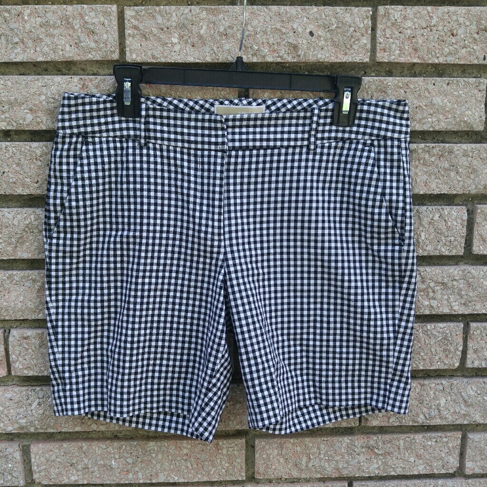 MICHAEL KORS gingham black/white 8 shorts EUC